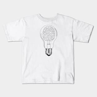 Brain lightbulb Kids T-Shirt